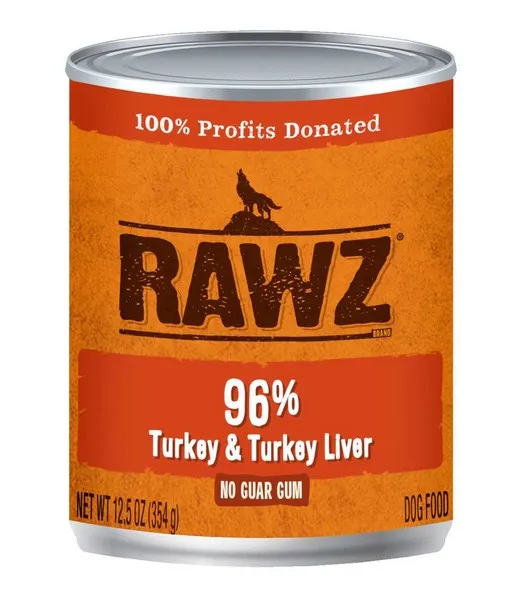 12/12.5 oz. Rawz 96% Turkey & Turkey Liver Dog - Health/First Aid